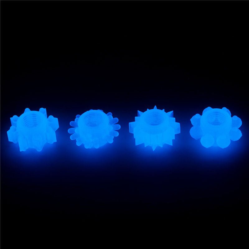 Lovetoy - lumino play cock rings 4 pack - Product front view  | Flirtybay.com.au